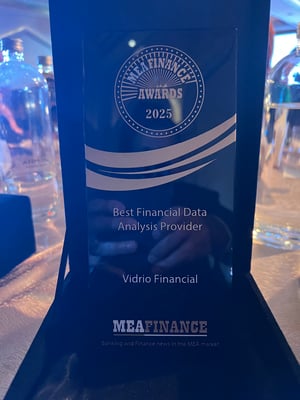 Vidrio Financial Best Financial Data Analysis Provider MeaFinance Awards