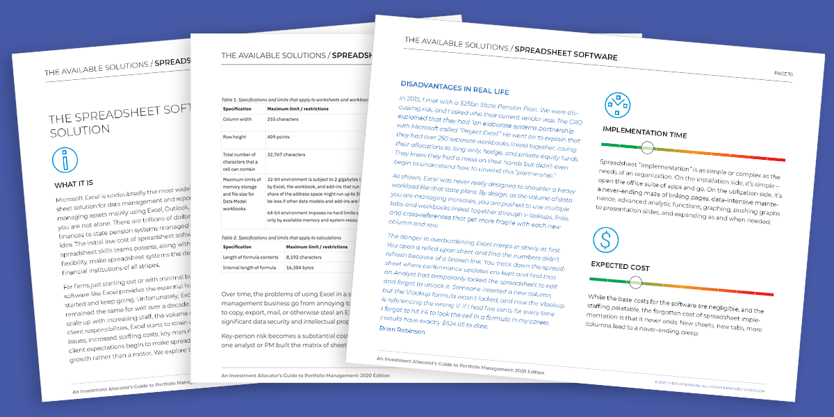 Fund Allocator's Solution Series: Spreadsheets