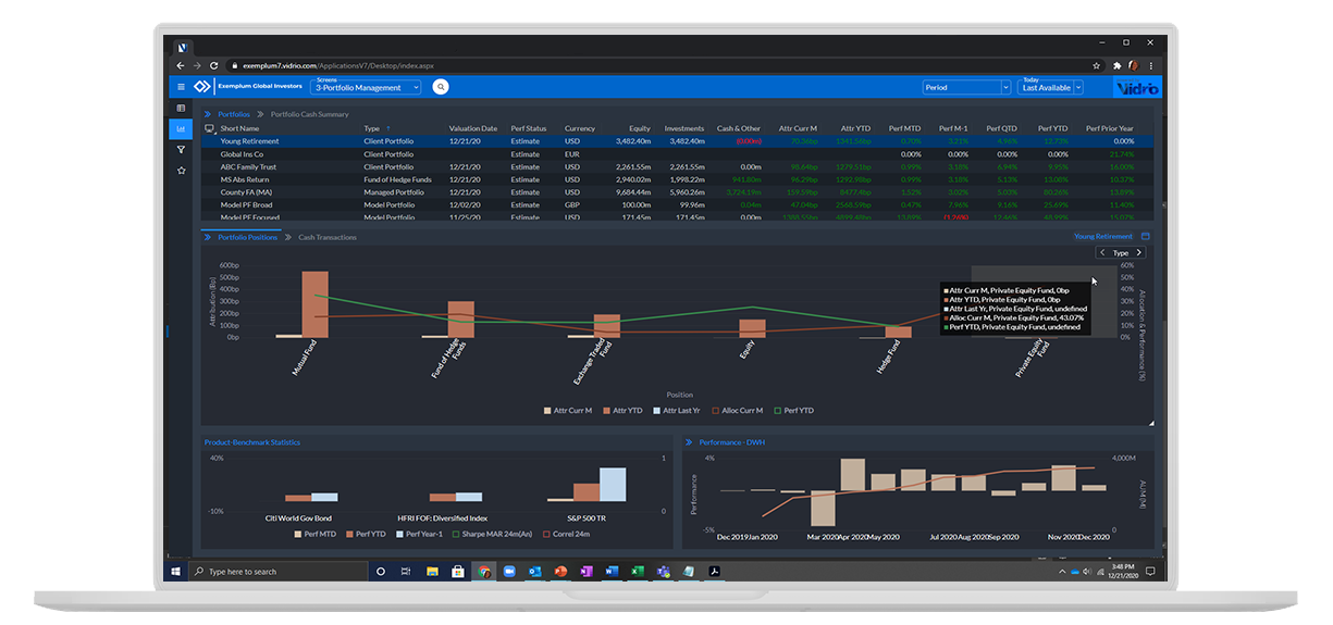 Vidrio Financial Client Portal